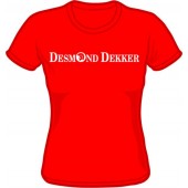 Girlie Shirt 'Desmond Dekker - rot' - Gr. S - XL
