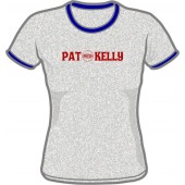 Girlie Shirt 'Pat Kelly' grau meliert, Gr. S, M, L, XL