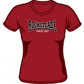 Girlie Shirt 'Rocksteady - Since 1967' weinrot, Gr. S - XXL