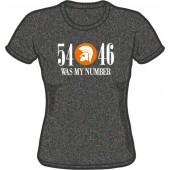 Girlie Shirt '54 - 46 Was My Number' dunkelgraumeliert - Gr. M - XXL