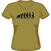 Girlie Shirt 'Evolution Of Ska' olivgrün - Gr. S - XXL