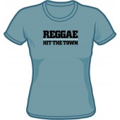 Girlie Shirt 'Reggae Hit The Town' stahlblau - Gr. S - XXL
