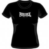 Girlie Shirt 'Punk Rock Since 1976' schwarz, alle Größen