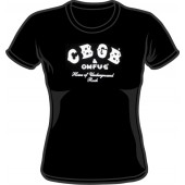Girlie Shirt 'CBGB' black - Gr. S, M