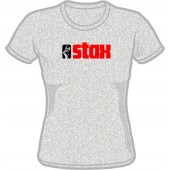 Girlie Shirt 'Stax Records' graumeliert, Gr. S - XXL