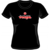 Girlie Shirt 'Vespa - The Real Scooter' schwarz, Gr. S - XL
