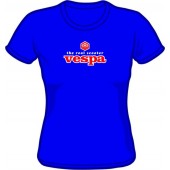 Girlie Shirt 'Vespa - The Real Scooter' royalblau, Gr. S - XL