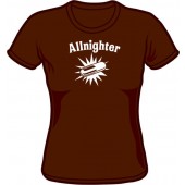 Girlie Shirt 'Allnighter' diverse Farben, Gr. S bis XL