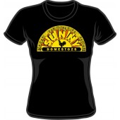 Girlie Shirt 'Sunny Domestozs' schwarz - Old School Variante! Gr. S bis XL
