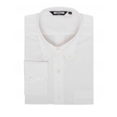 Relco Button Down Langärmel-Shirt Oxford Weave' weiß, Gr. S - 3XL