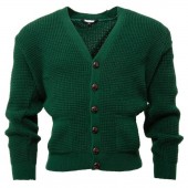 Relco Waffle Cardigan Bottle Green, Gr. S - 3XL