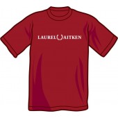 T-Shirt 'Laurel Aitken' Flock weinrot, Gr. S