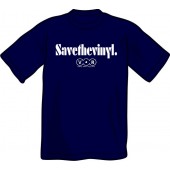 T-Shirt 'Save The Vinyl - V.O.R.' dunkelblau, Gr. S - XXXL