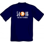 T-Shirt '54 - 46 Was My Number' navy - Gr. S - 3XL