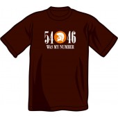 T-Shirt '54 - 46 Was My Number' dunkelbraun - Gr. S - XXL