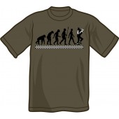 T-Shirt 'Evolution Of Ska' dunkelgrau - Gr. S