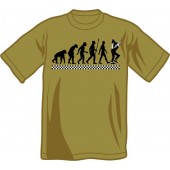 T-Shirt 'Evolution Of Ska' olivgrün - Gr. S