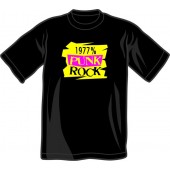 T-Shirt '1977% Punkrock' black, Gr. S - XXL