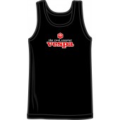 Tanktop 'Vespa - The Real Scooter' schwarz, Gr. S - XXL