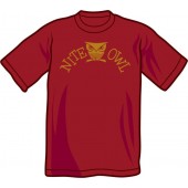 T-Shirt 'Nite Owl' weinrot, alle Größen