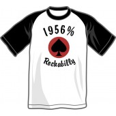 T-Shirt '1956% Rockabilly - Baseballshirt'  Gr. S - XXL