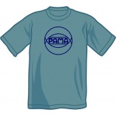 T-Shirt 'Pama Records' stahlblau, Gr. S - XXL