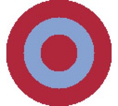 Pin 'Target weinrot/blau'