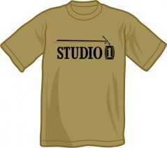 T-Shirt 'Studio 1 - Microphone' olive, Gr. S - XXL