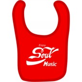 baby bib 'Enjoy Soul Music' red
