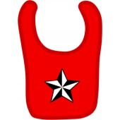 baby bib 'Nautic Star' red