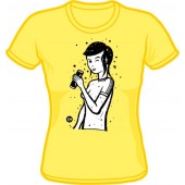 Girlie Shirt 'CHema Skandal! - Renee Girl' pale yellow - sizes S - XL