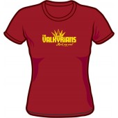 Girlie Shirt 'Valkyrians' burgundy, sizes S - XXL
