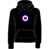 girlie hooded jumper 'Mod Style - Target' black all sizes